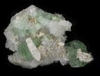 Sea Green  Fluorite on Quartz - China #32496-4